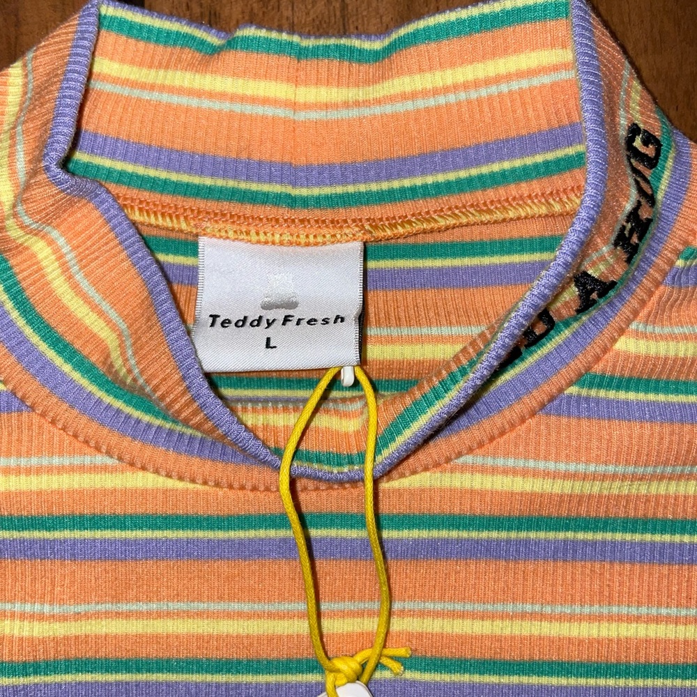 Teddy Fresh WOMEN'S RIB MOCKNECK ORANGE NWT - Picture 8 of 13